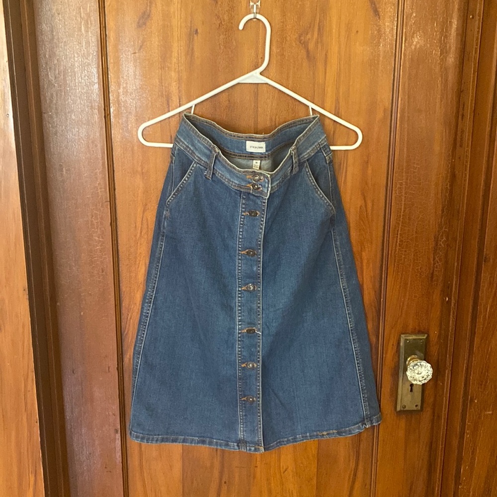 NWOT Bohme Long Denim Skirt
